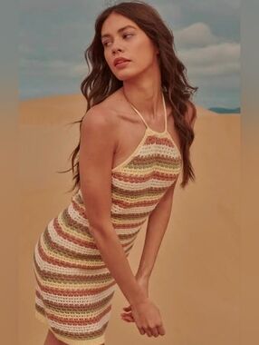 Promesa Crochet Halter Dress, *NWT*, Size Small